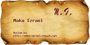 Maka Izrael névjegykártya